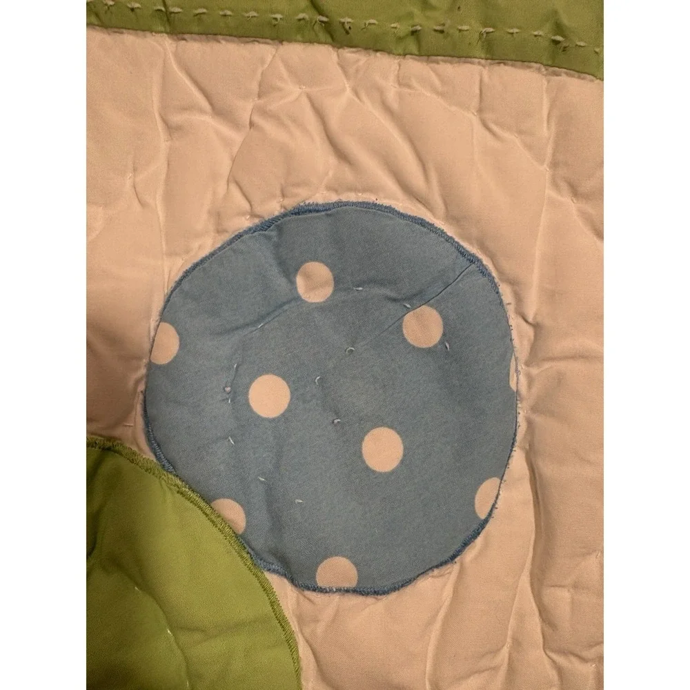 Pottery Barn Teen Dottie Standard Pillow Shams Set Of 2 Polkadot Green Blue Mod